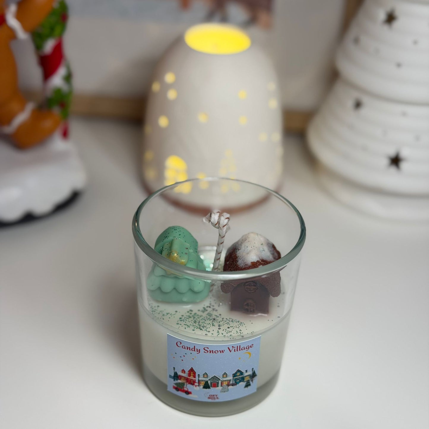 Candy Snow Village - vela invierno AC